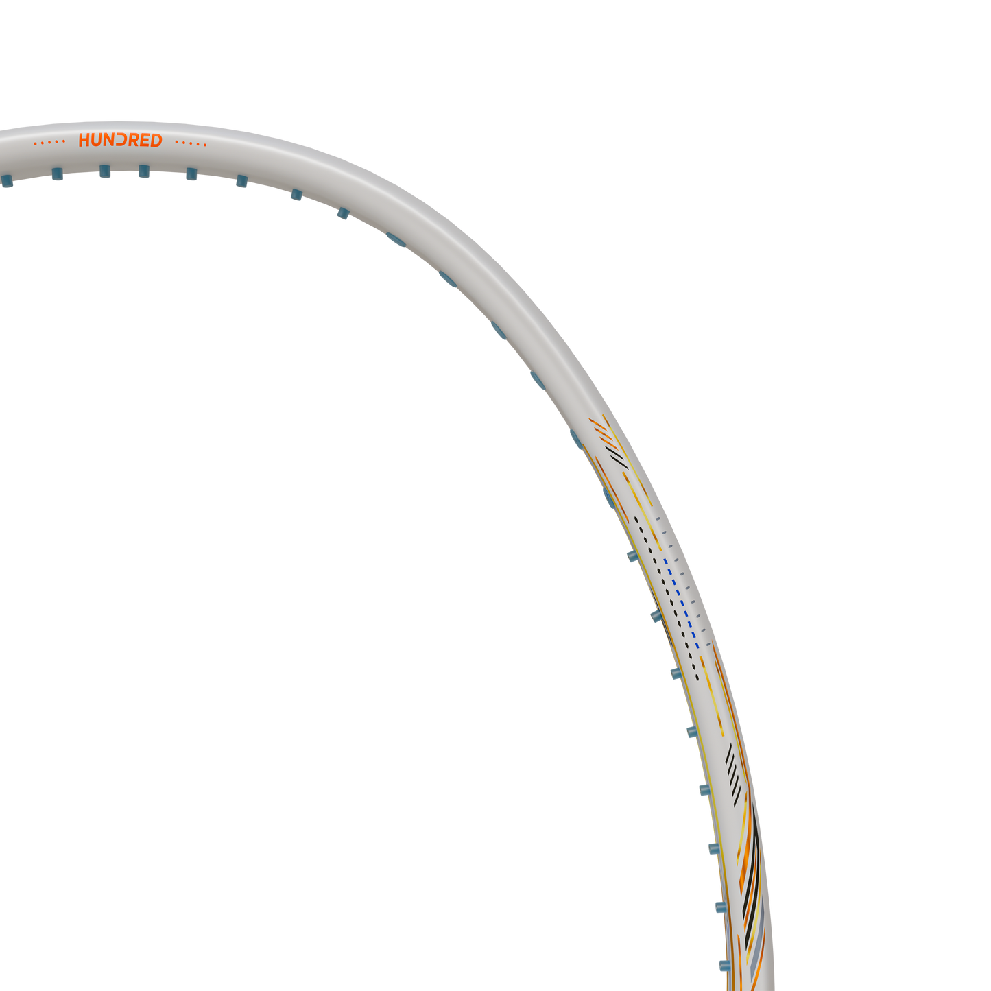 Hundred Nitrix Volta 70 Badminton Racket (White/Copper)