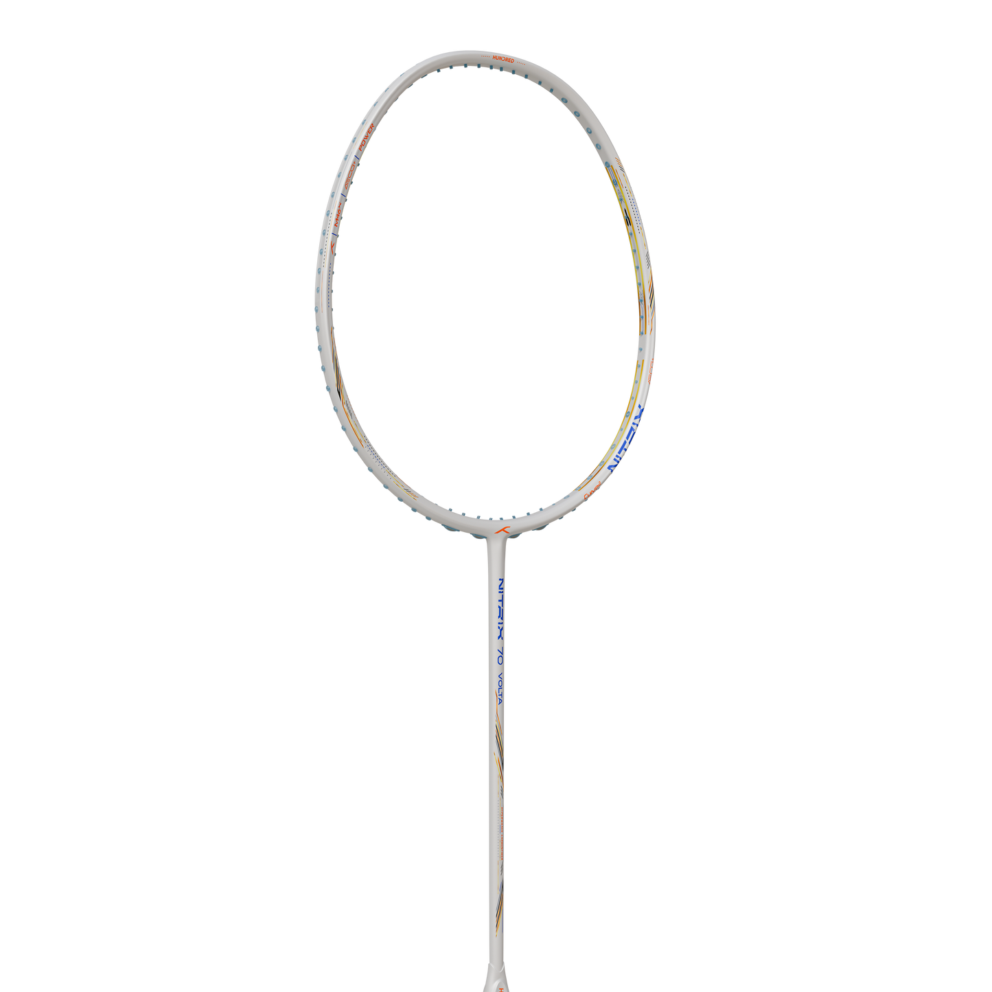 Hundred Nitrix Volta 70 Badminton Racket (White/Copper)