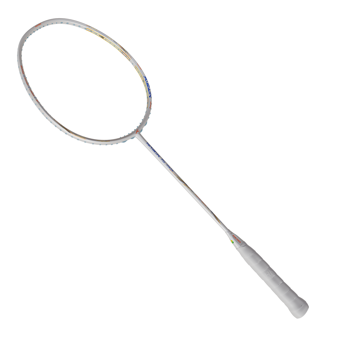 Hundred Nitrix Volta 70 Badminton Racket (White/Copper)