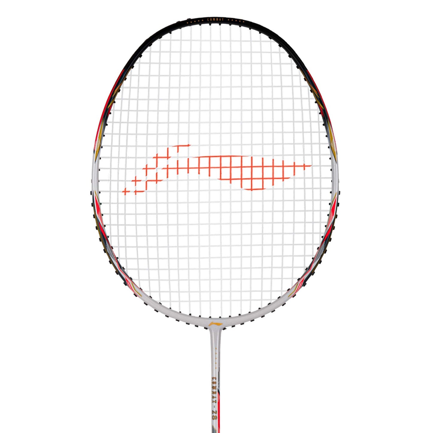 Li-Ning Combat Z8 Badminton Racket (White/Black/Orange Red) - 84 Grams
