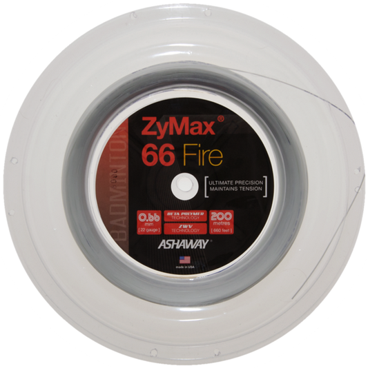 Ashaway Zymax 66 Fire Badminton String Reel (200m)