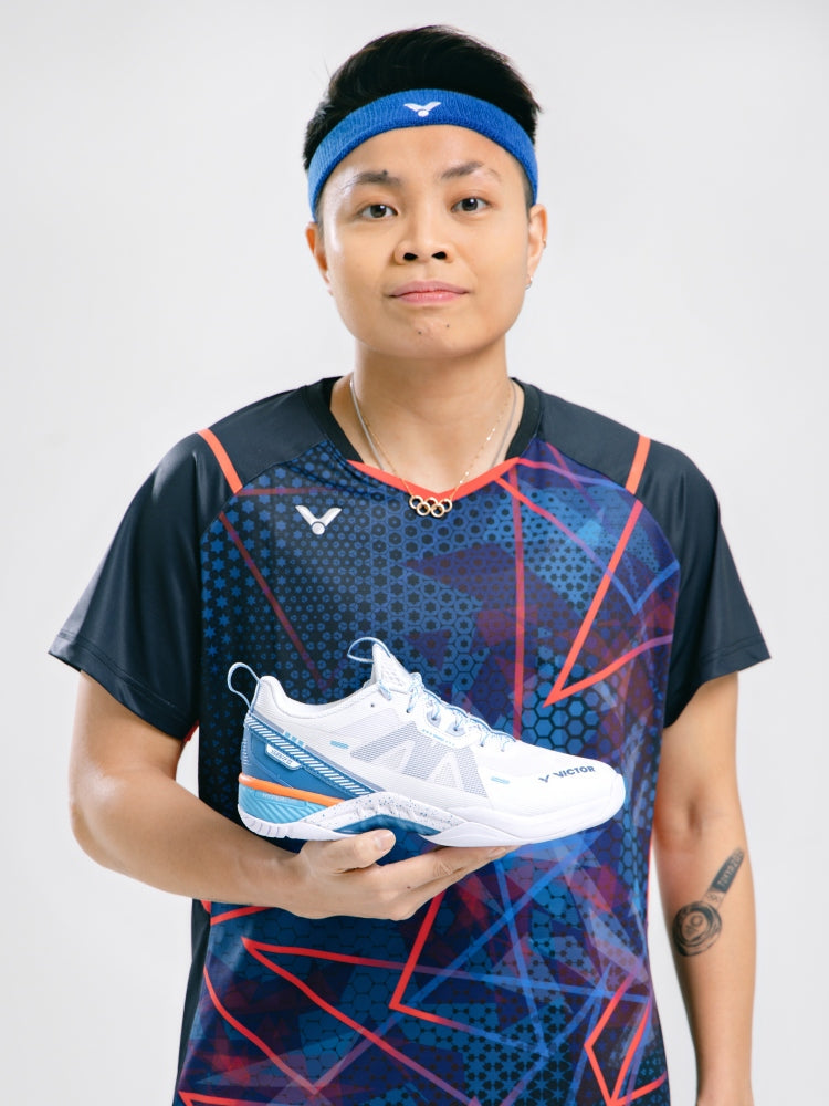 Victor S82III NitroLite L Badminton Shoes (Lunar White)