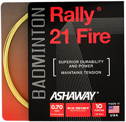 Ashaway Rally 21 Fire 0.70mm (Superior Performance) Badminton String
