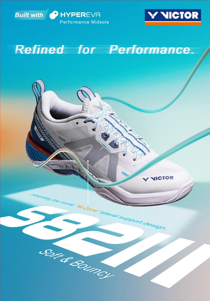 Victor S82III NitroLite L Badminton Shoes (Lunar White)