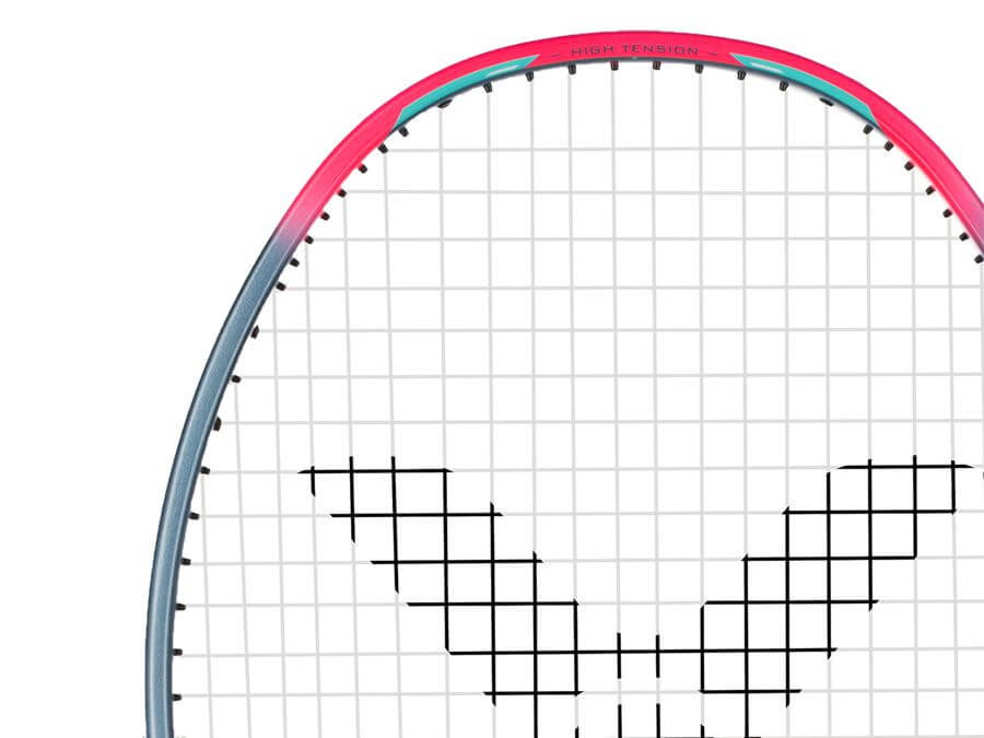 Victor Thruster K Hammer Light Badminton Racket (Grey/Pink) - Pre-Strung