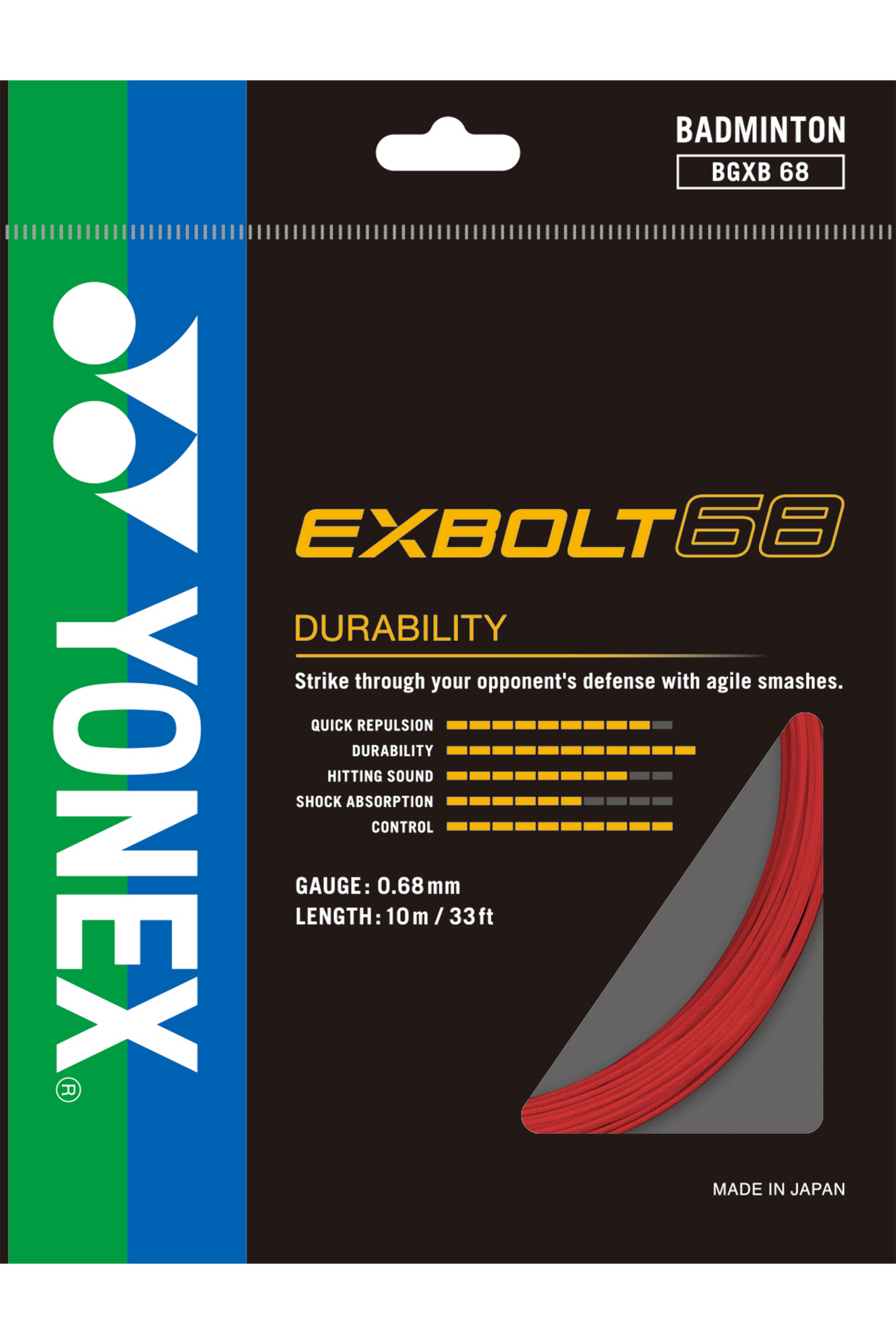 Yonex Exbolt 68 Badminton String Set (10m)
