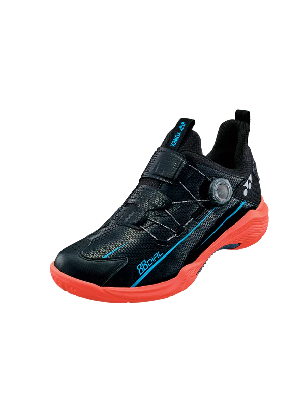 Yonex Power Cushion 88 Dial 2 Unisex Badminton Shoes (Black/Red)