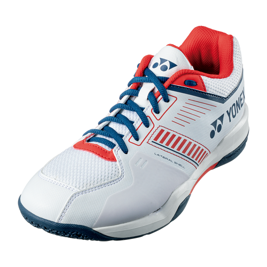 Yonex Power Cushion Strider Flow Wide Badminton Shoes (White/Red)