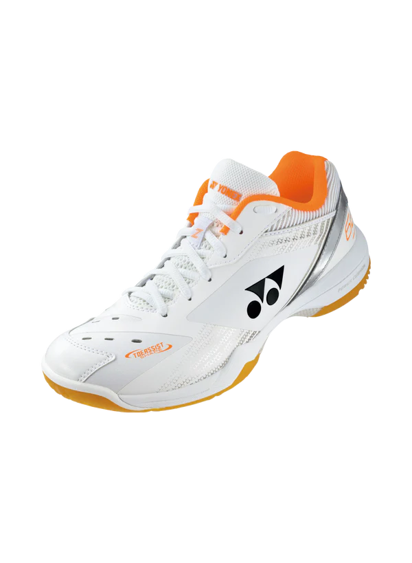 Yonex Power Cushion 65 Z3 Wide Badminton Shoes (White/Orange)