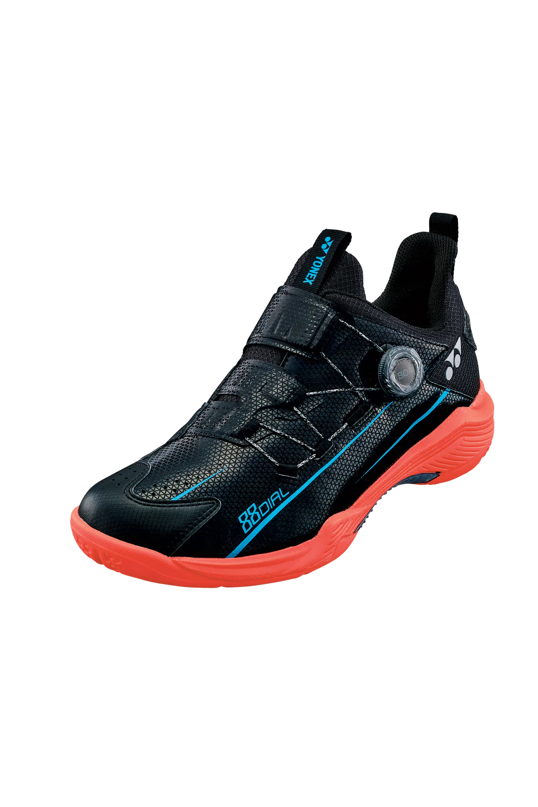 Yonex Power Cushion 88 Dial 2 Unisex Badminton Shoes (Black/Red)