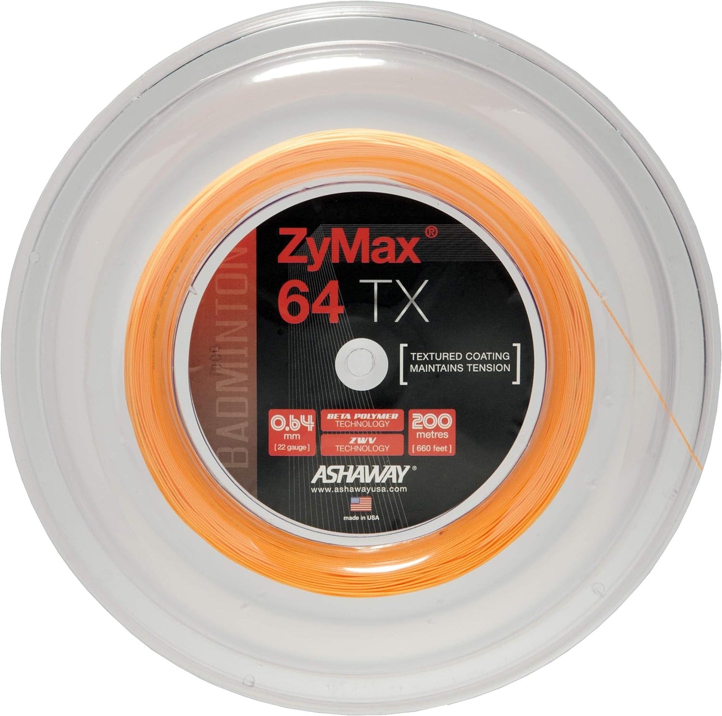 Ashaway Zymax 64 TX Badminton String Reel (200m)