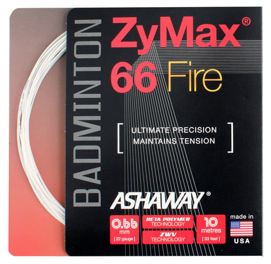 Ashaway Zymax 66 Fire Badminton String Set (10m)